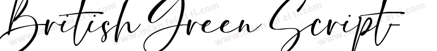 British Green Script字体转换